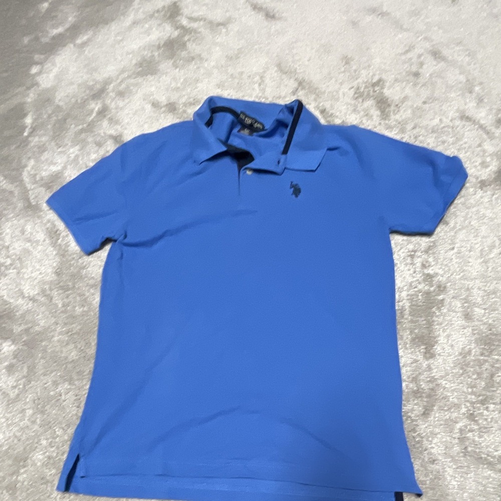 Us Polo Assn. Shirt, Youth Boys Size XXL, Blue, Polo Shirt, Short Sleeve